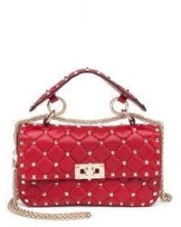 Valentino Garavani Rockstud Small Quilted Leather Chain Top Handle Bag