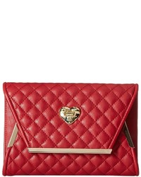 Love Moschino Envelope Clutch With Gold Detailing Clutch Handbags