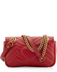 Gucci Gg Marmont Matelass Mini Bag Red