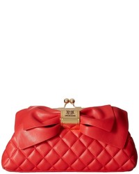 Love Moschino Quilted Bow Clutch Clutch Handbags