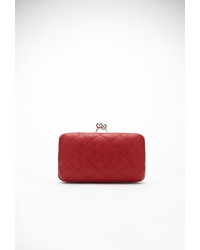Forever 21 Quilted Faux Leather Box Clutch