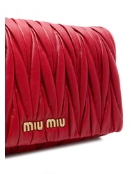 Miu Miu Quilted Logo Clutch Bag
