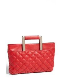 Trouve Convertible Leather Clutch Red Velvet
