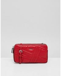 DKNY Allen Leather Quilted Bag In Red