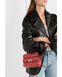 Valentino Garavani The Rockstud Spike Small Quilted Patent Leather Shoulder Bag