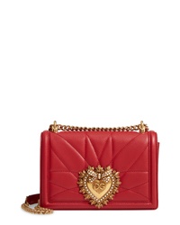 Dolce & Gabbana Medium Devotion Leather Shoulder Bag