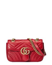 Gucci Mini Gg Marmont 20 Matelasse Leather Shoulder Bag
