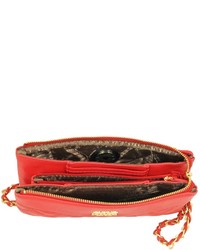 Love Moschino Moschino Quilted Eco Leather Double Clutch Wshoulder Strap