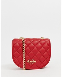 Love Moschino Quilted Across Body Bag With Gold Chain