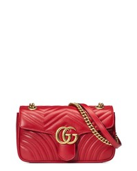 Gucci Small Gg Marmont 20 Matelasse Leather Shoulder Bag
