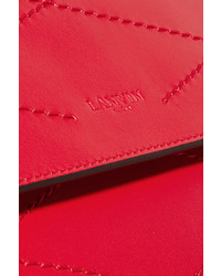 Lanvin Sugar Mini Quilted Leather Shoulder Bag Crimson
