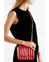 Saint Laurent Vicky Small Quilted Patent Leather Shoulder Bag