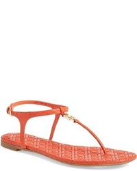 Red Quilted Leather Sandals