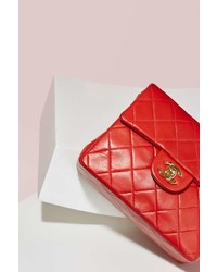 Chanel Vintage Quilted Red Leather Bag