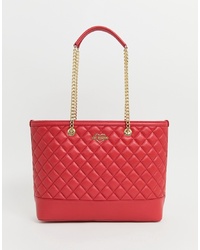 Love Moschino Quilted Shopper Bag In Red