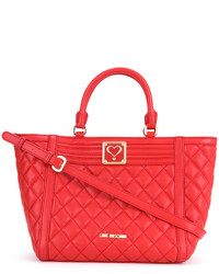 Love Moschino Quilted Trapeze Tote