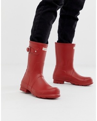 mens red hunter boots