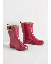 Washington Shoe Company Chooka Puddle It Be Rain Boot In Glossy Magenta