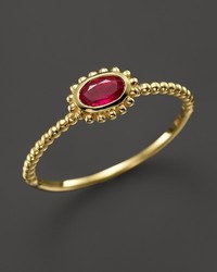 Lagos 18k Gold Oval Ruby Stackable Ring