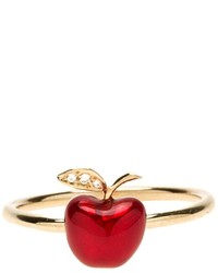Alison Lou Red Apple Stack Ring