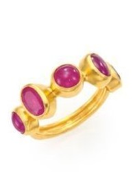 Gurhan Amulet Hue Ruby 24k Yellow Gold Ring