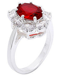 jcpenney City X City City X City Red Clear Crystal Cocktail Ring