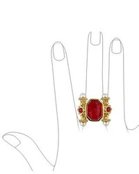 Tagliamonte Classics Collection Pearls Rubies 18k Gold Ring