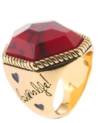 Diane von Furstenberg Evie Coral And Gold Plated Ring