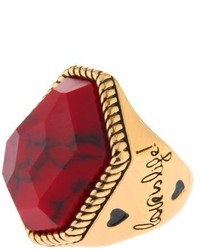 Diane von Furstenberg Evie Coral And Gold Plated Ring