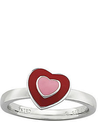 jcpenney Fine Jewelry Personally Stackable Red Enamel Heart Ring