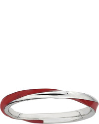 jcpenney Fine Jewelry Personally Stackable Sterling Silver Twisted Red Enamel Ring