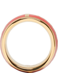 Alexander McQueen Red Gold Enamel Ring