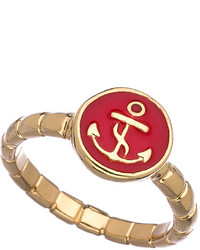 Blu Bijoux Red Nautical Ring