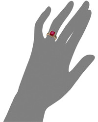 EFFY Red Velvet By Ruby Emerald Cut Ring In 14k Rose Gold