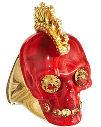 Alexander McQueen Skull Punk Plexi Ring