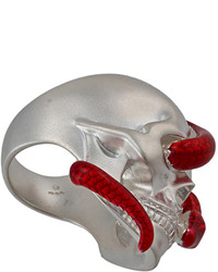 Theo Fennell Two Tone Snake Skull Ring Red Size 5