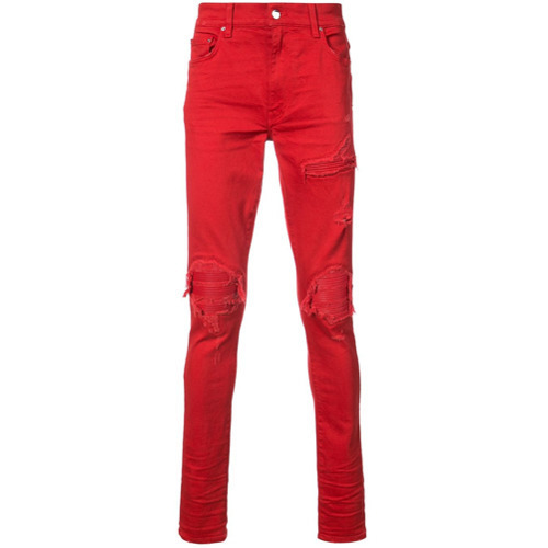 red amiri jeans