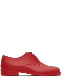 Red Rubber Derby Shoes
