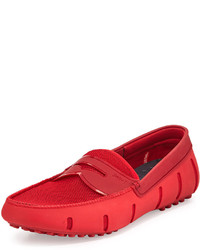 Swims Mesh Rubber Penny Loafer Red