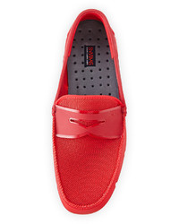 Swims Mesh Rubber Penny Loafer Red