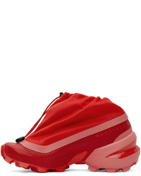 MM6 MAISON MARGIELA Red Pink Salomon Edition Cross Low Sneakers