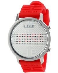 Versus By Versace 3c70900000 Hollywood Stainless Steel Digital Date Crystal Watch