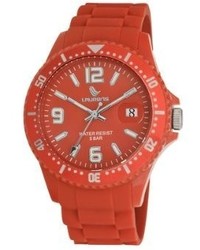 Laurens Gw41b924y Colored Rubber Red Rubber Rotating Bezel Date Watch
