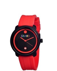 Other Crayo Fresh Black Red Rubber Analog Watch