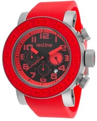 Redline Red Line Xlerator Chronograph Red Silicone Black Dial Red Accents