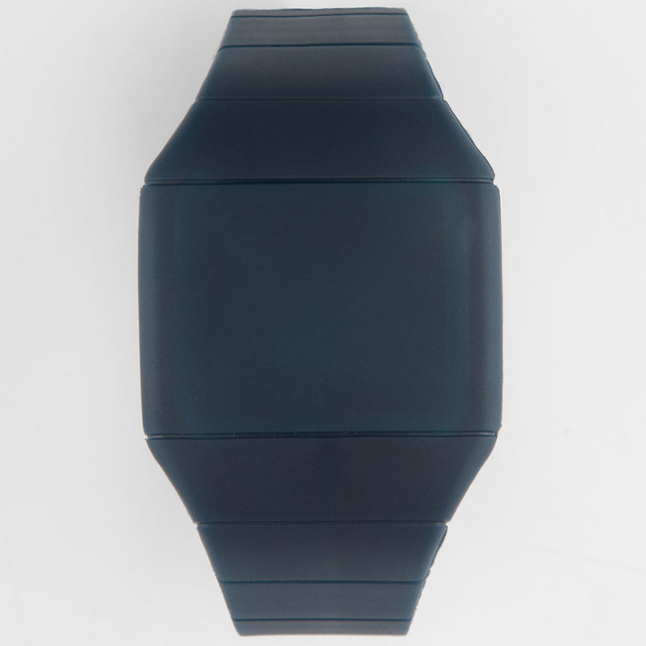 rubber square face led watch