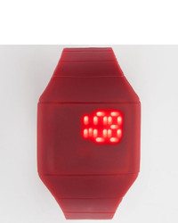 Rubber Square Face Led Watch