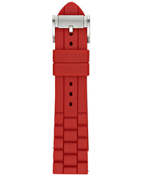 Fossil Silicone 24mm Watch Strap Red