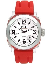 Tko Orlogi Unisex Tk508 Wr Milano Watch With Red Rubber Band