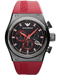 Emporio Armani Watch Chronograph Red Strap Ar6105, $545 | Macy's | Lookastic